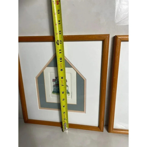 2 Lot Art Frame Artist Martha Hinson Signed and Numbered Matted Victorian House - Picture 6 of 12